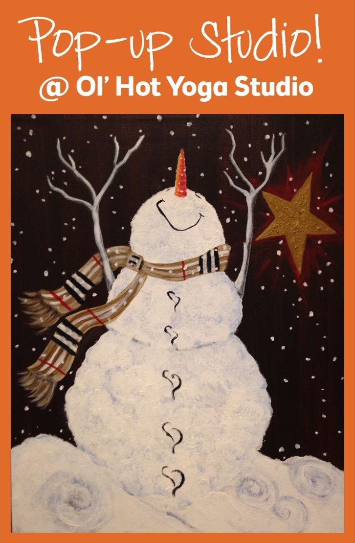 $25 11x14 Snowman's Bliss Ages Family Painting Class